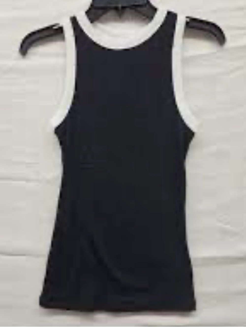 NWOT A New Day ribbed Black Tank with White Trim - size M